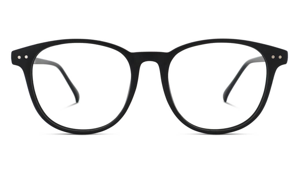 Round black glasses best sale
