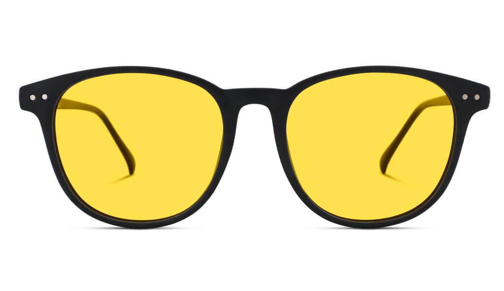 Gaming Glasses. Migraine Glasses. Yellow Lens. Glasses with Blue Light Filter. Light Sensitivity Glasses for Eye Strain. Block Blue Light. Black