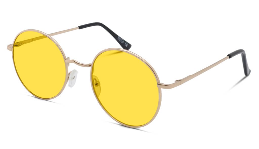 BlockBlueLight Blue Light Filter Glasses - Yellow Lens DayMax Elton Glasses - Gold