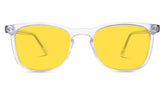 BlockBlueLight Blue Light Filter Glasses - Yellow Lens DayMax Taylor Glasses - Crystal