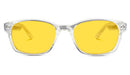 BlockBlueLight Blue Light Filter Glasses - Yellow Lens DayMax Wayfarer Glasses - Crystal
