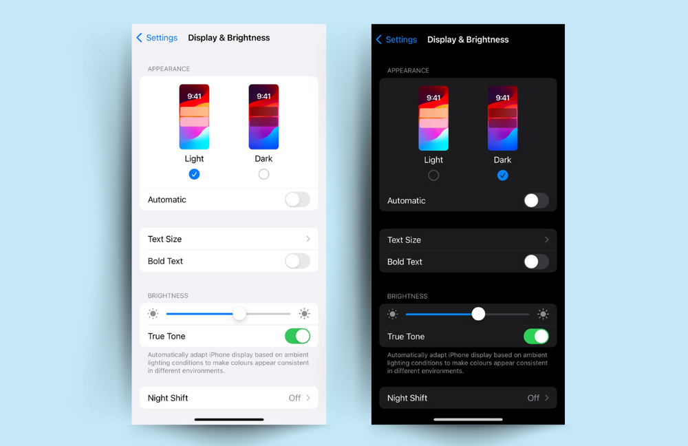 does iphone have low blue light mode