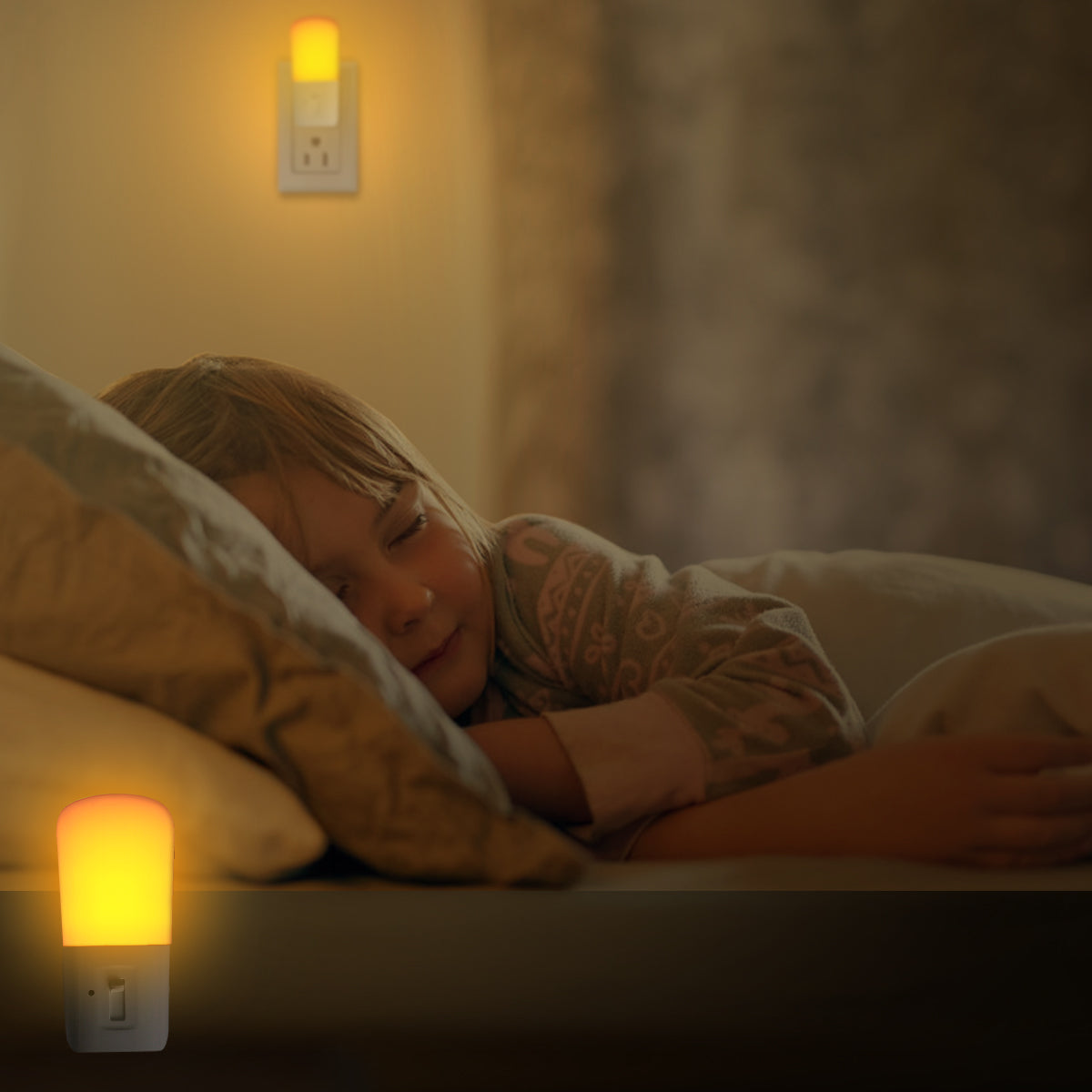 NoBlue Amber Plug-in Night Light