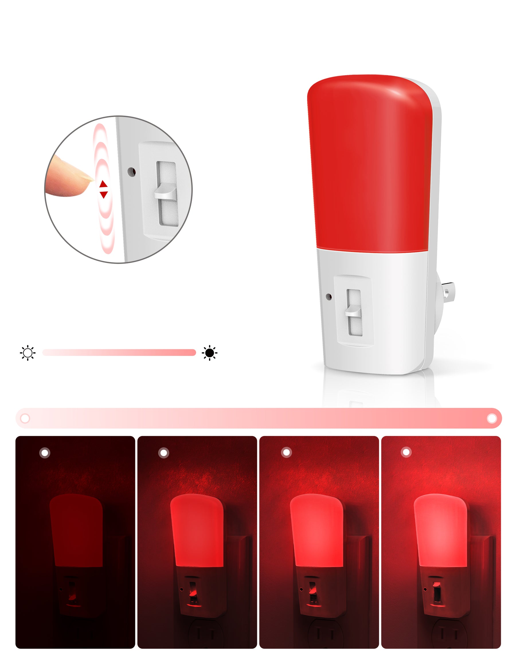 Twilight Red Plug-in Night Light