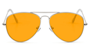 BlockBlueLight Blue Light Blocking Glasses - Amber Lens SunDown Aviator Blue Blocking Glasses