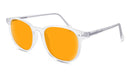 BlockBlueLight Blue Light Blocking Glasses - Amber Lens SunDown Billie Blue Blocking Glasses - Crystal