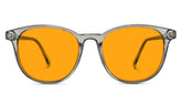 BlockBlueLight Blue Light Blocking Glasses - Amber Lens SunDown Billie Blue Blocking Glasses-Pearl Grey