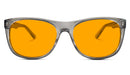 BlockBlueLight Blue Light Blocking Glasses - Amber Lens SunDown Kids Wayfarer Blue Blocking Glasses - Pearl Grey