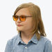 BlockBlueLight Blue Light Blocking Glasses - Amber Lens SunDown Kids Wayfarer Blue Blocking Glasses - Pearl Grey