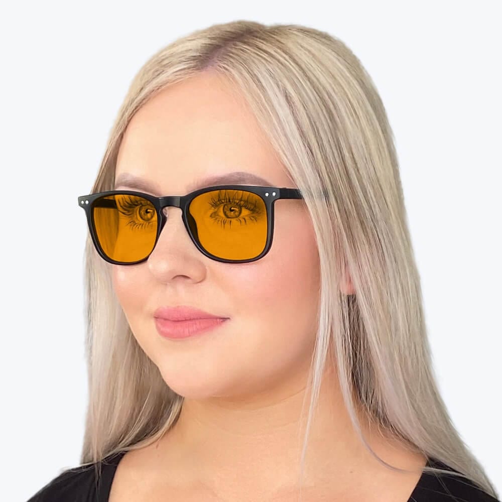 Taylor Blue Light Blocking Glasses Black Readers