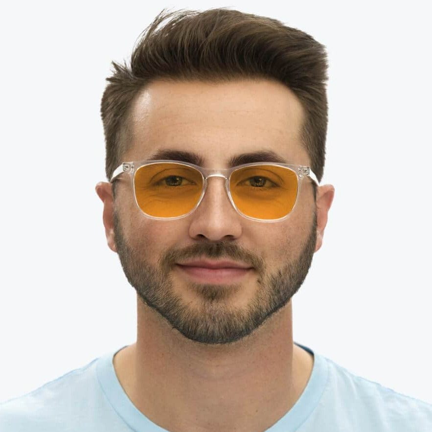 SunDown Taylor Blue Blocking Glasses - Crystal