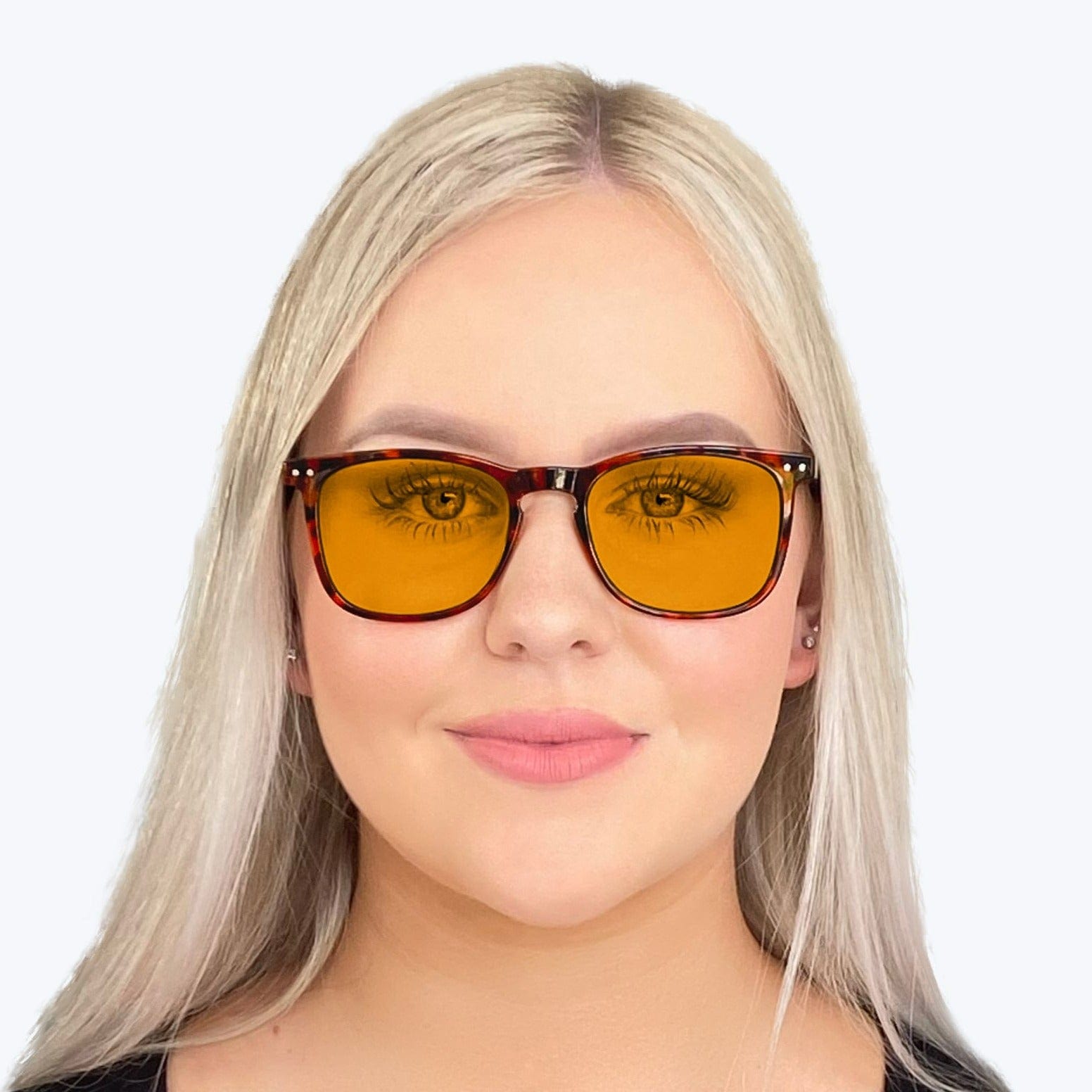 BlockBlueLight Blue Light Blocking Glasses - Amber Lens SunDown Taylor Blue Blocking Glasses - Tortoise