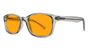 BlockBlueLight Blue Light Blocking Glasses - Amber Lens SunDown Wayfarer Blue Blocking Glasses-Pearl Grey