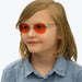 BlockBlueLight Blue Light Blocking Glasses - Red Lens Kids NightFall Wayfarer Blue Blocking Glasses - Clear