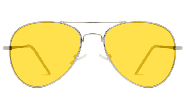 Yellow aviator 2025 glasses
