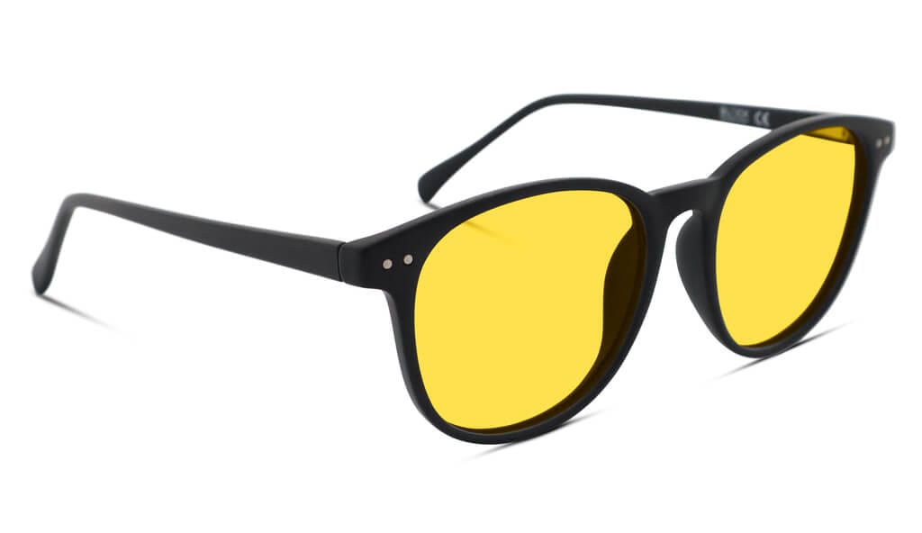 BlockBlueLight Blue Light Filter Glasses - Yellow Lens DayMax Billie Glasses - Black