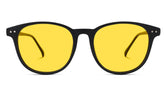 BlockBlueLight Blue Light Filter Glasses - Yellow Lens DayMax Billie Glasses - Matt Black