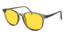 BlockBlueLight Blue Light Filter Glasses - Yellow Lens DayMax Billie Glasses - Pearl Grey