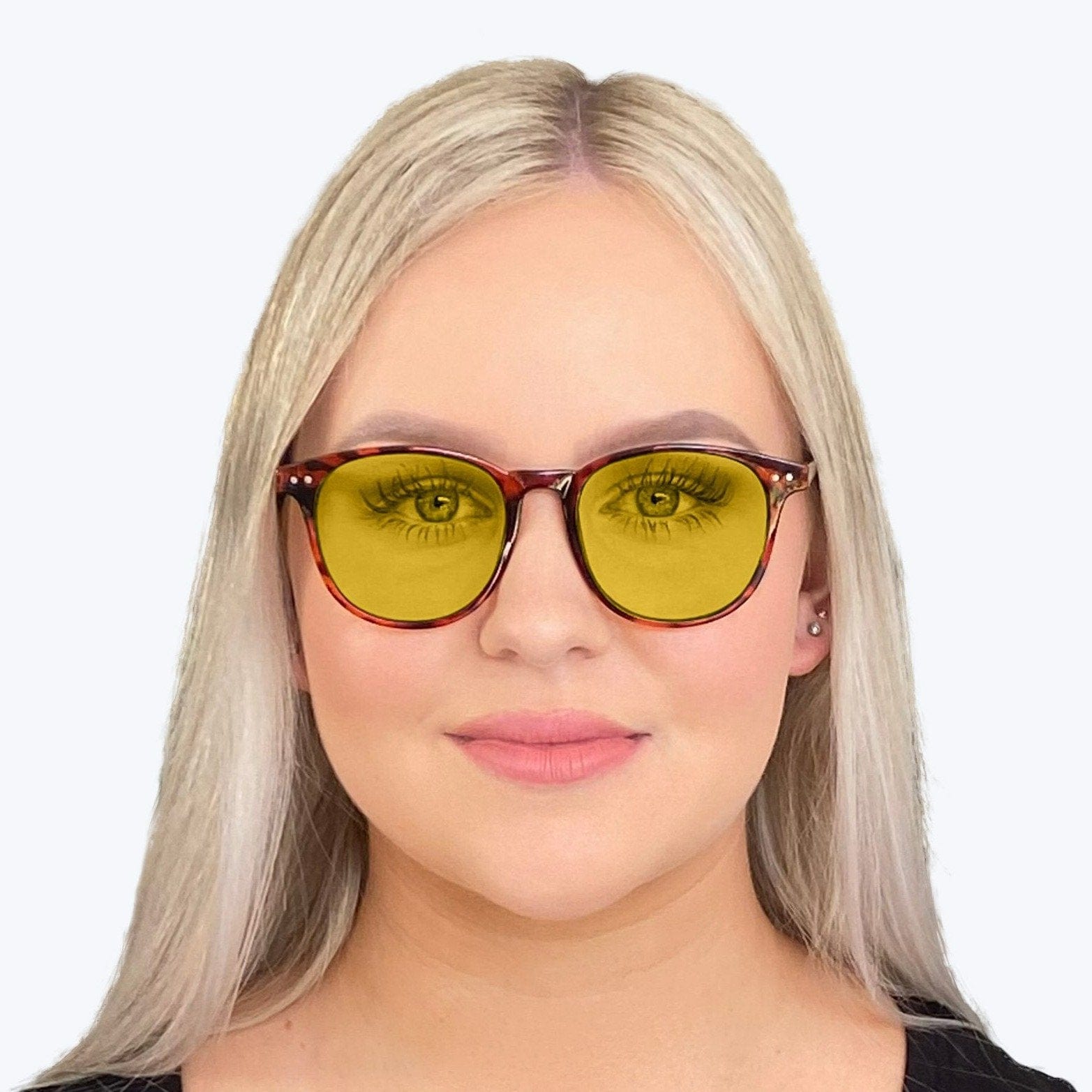 BlockBlueLight Blue Light Filter Glasses - Yellow Lens DayMax Billie Glasses - Tortoise