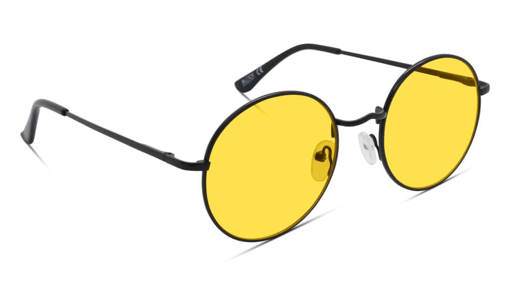 BlockBlueLight Blue Light Filter Glasses - Yellow Lens DayMax Elton Glasses - Black