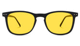 BlockBlueLight Blue Light Filter Glasses - Yellow Lens DayMax Taylor Glasses - Black