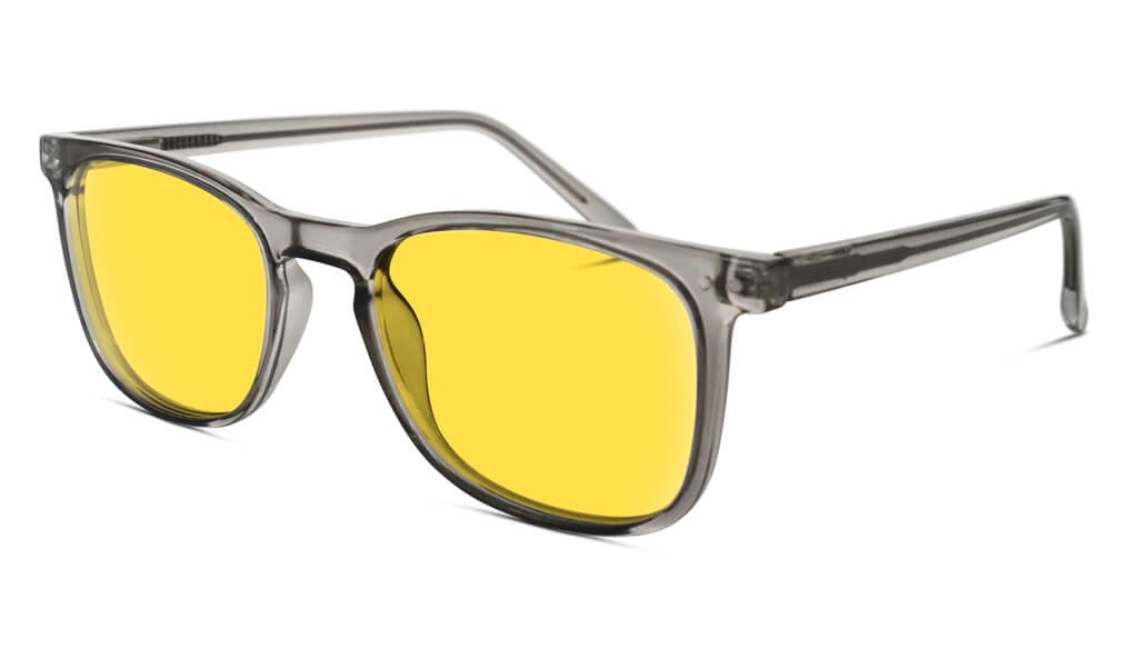 BlockBlueLight Blue Light Filter Glasses - Yellow Lens DayMax Taylor Glasses - Pearl Grey