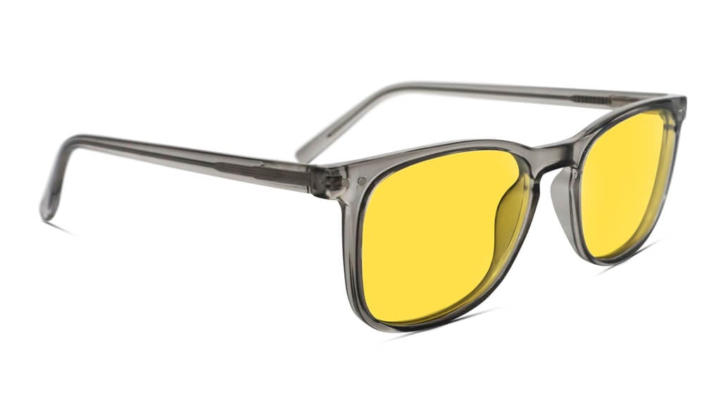 BlockBlueLight Blue Light Filter Glasses - Yellow Lens DayMax Taylor Glasses - Pearl Grey