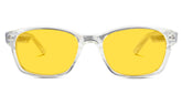 BlockBlueLight Blue Light Filter Glasses - Yellow Lens DayMax Wayfarer Glasses - Crystal