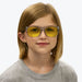BlockBlueLight Blue Light Filter Glasses - Yellow Lens Kids DayMax Wayfarer Glasses - Pearl Grey