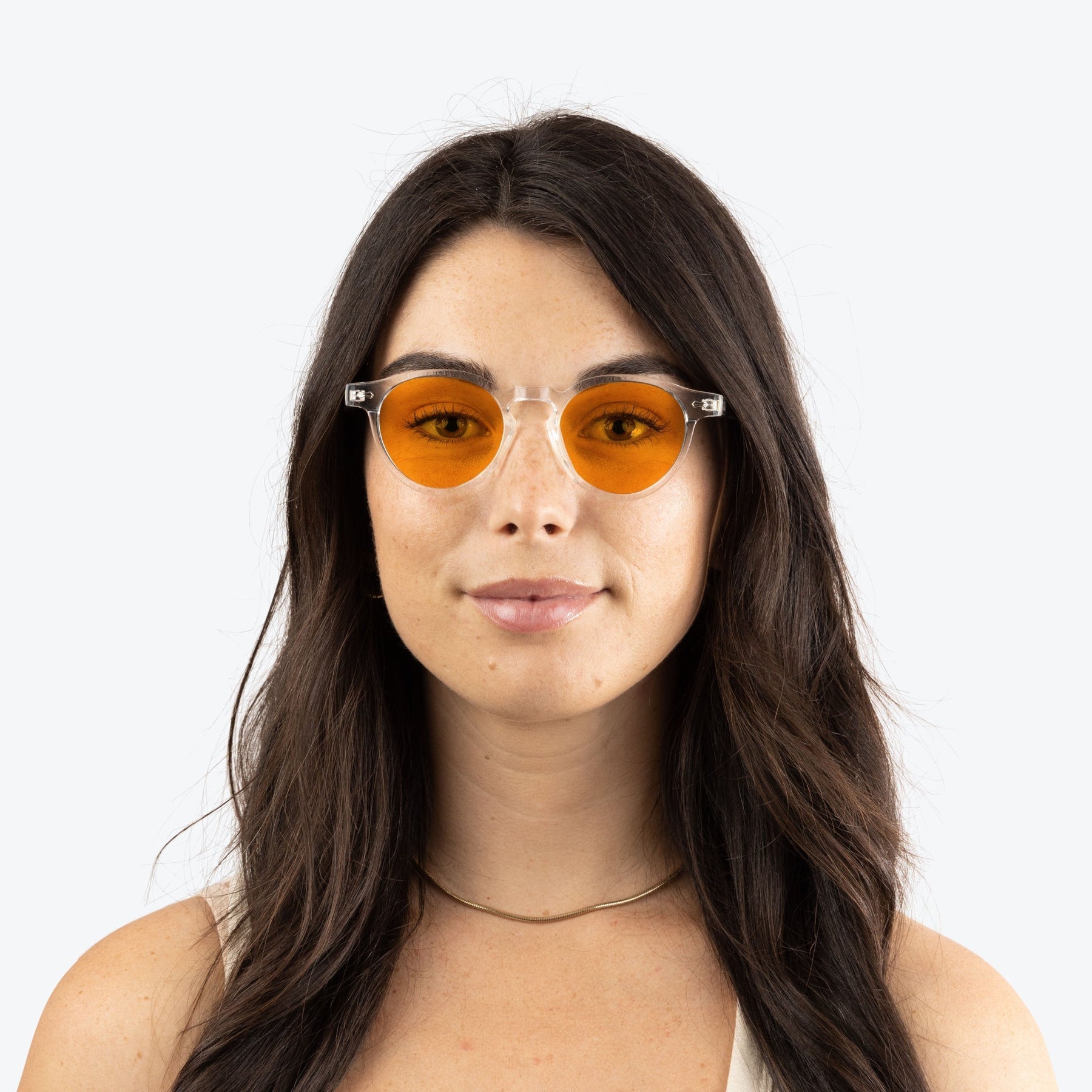 SunDown Oscar Blue Blocking Glasses - Crystal - Readers